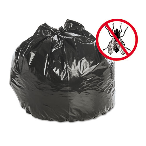 Insect-repellent Trash Bags, 30 Gal, 2 Mil, 33" X 40", Black, 90/box